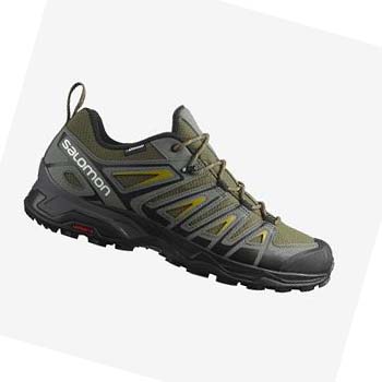 Salomon X ULTRA PIONEER CLIMASALOMON™ WATERPROOF Erkek Yürüyüş Ayakkabısı Zeytin Yeşili Siyah | TR 3555JPQ